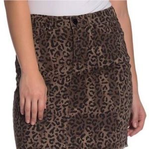 Tasha Polizzi Leopard Print Mini Skirt